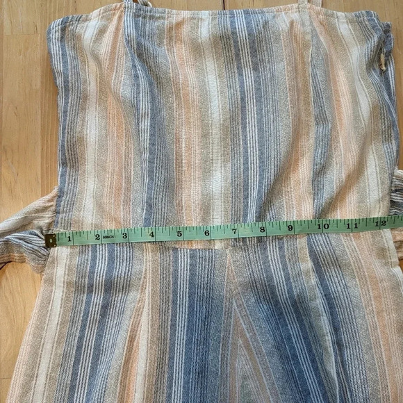 Influence striped tank midi wide leg romper, women's size 4 G11 - Picture 7 of 10
